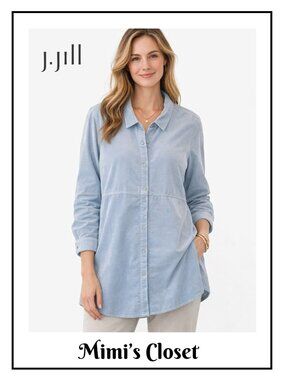 JJILL light Blue Corduroy Tunic size Large